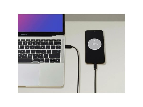 Renkforce RF-5720404, 1 m, USB A, USB C, USB 3.2 Gen 2 (3.1 Gen 2), 10000 Mbit/s, Sort