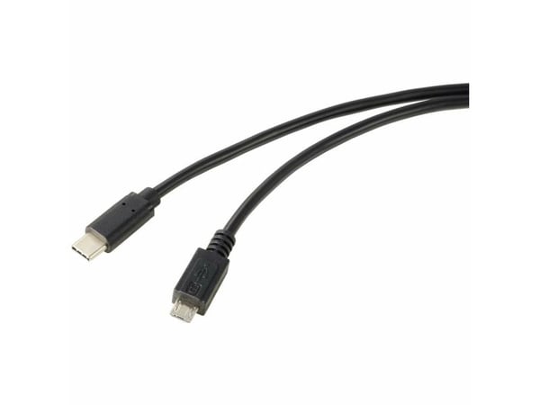 Renkforce RF-5719754, 1 m, USB C, Micro-USB B, USB 2.0, 0,48 Gbit/sek., Lajittelu