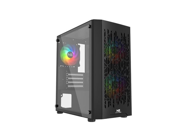 Nordic Gaming NGC-1143, Mini Tower, PC, musta, mikro ATX, Mini-ATX, Pelaaminen, Multi