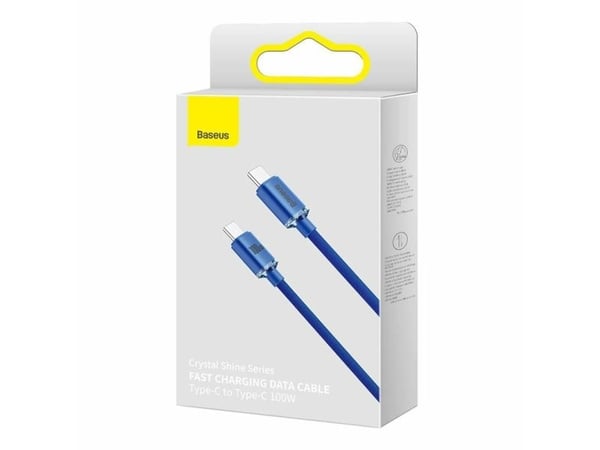 Baseus CAJY000603, 1,2 m, USB C, USB C, USB 2.0, 0,48 Gbit/sek, Blå