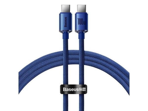 Baseus CAJY000603, 1,2 m, USB C, USB C, USB 2.0, 0,48 Gbit/s, Blå