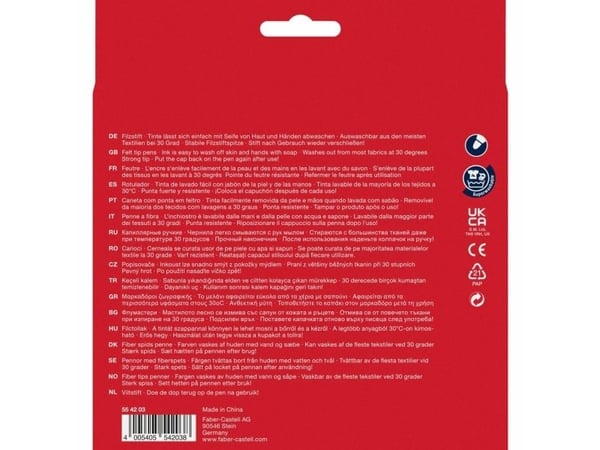 Faber-Castell 554203, 36 väriä, Pyöreä pää, Monivärinen, Pyöreä, 36 kpl