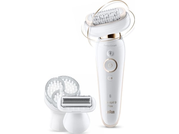 Braun Silk-épil 9 Silk·épil 9 9-030, Valkoinen, 40 pinsettiä, MicroGrip, 100 - 240 V, 50/60 Hz, Sisäänrakennettu akku