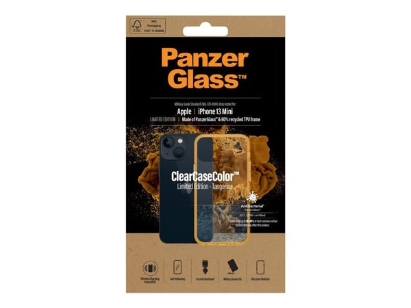 PanzerGlass 328, Suojus, Apple, Apple - iPhone 13 Mini, 13,7 cm (5.4"), Oranssi