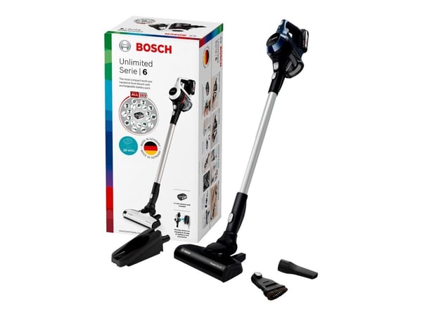 Bosch Unlimited Serie | 6 BCS611P4A - Støvsuger - pinne/håndholdt (2-i-1) - uten pose - uten kabel - måneskinnsblå