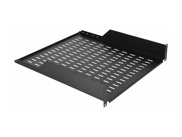 Lanview by Logon - Hylla för rack - depth 550 mm - svart, RAL 9005 - 2U - 19"