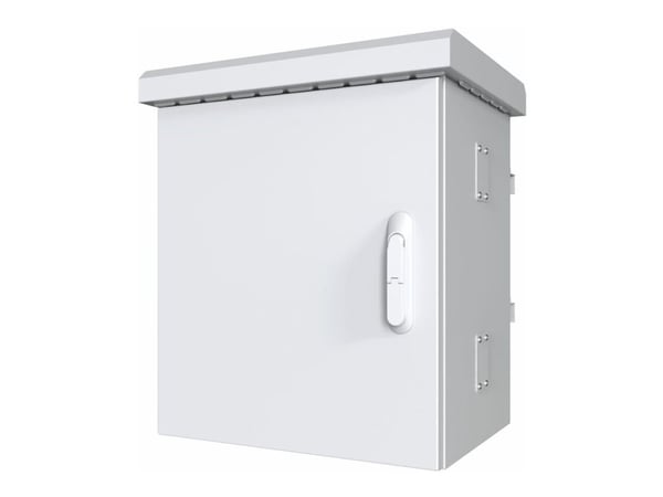 Lanview by Logon - Camera surveillance cabinet - maxi classic, for 4 cameras - med 2 kylfläktar, termostat - stångmontering - vit, RAL 7035