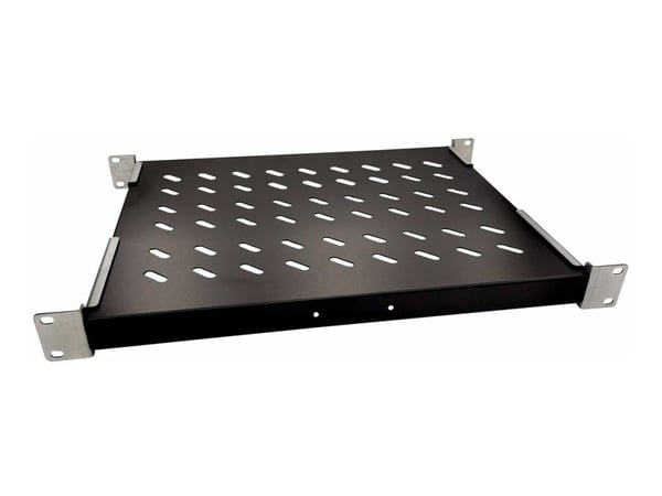 Lanview by Logon - Hylla för rack - kan monteras i skåp - svart - 1U - 19"
