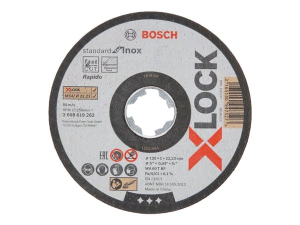 Bosch Standard för INOX WA 60 T BF - Skärskiva - 125 mm - X-LOCK (förpackning med 10 stycken)
