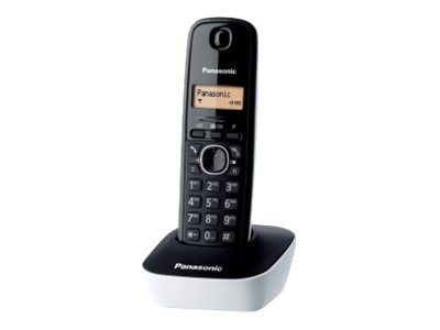 Panasonic KX-TG1611, DECT-puhelin, 50 entries, Soittajan tunnistus, Musta, Valkoinen