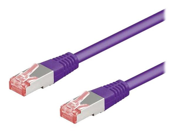 goobay - Nettverkskabel - RJ-45 (hann) til RJ-45 (hann) - 5 m - trådpar i metallfolie (PiMF) - CAT 6 - halogenfri, formstøpt - purpur