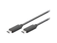 MicroConnect - USB-kabel - 24 pin USB-C (hane) till 24 pin USB-C (hane) - USB 3.1 Gen 2 - 50 cm - stöd för 4K - svart