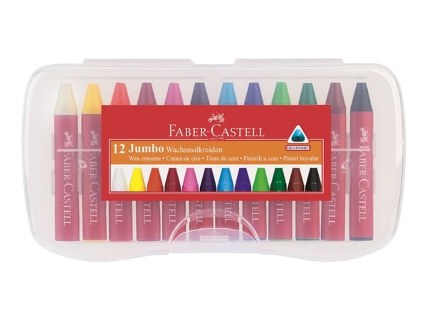 Faber-Castell Jumbo - Fargeblyant - voks (en pakke 12)