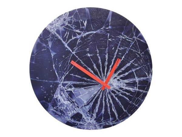 Nextime Crash - Klokke - kvarts - veggmonterbar - 43 cm - svart