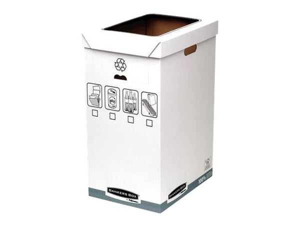 Fellowes Bankers Box - Avfallskurv - 90 L - papir - grå