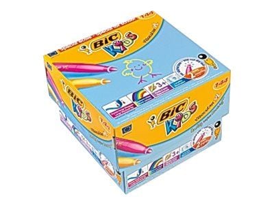 BIC 107457, Keskikokoinen, Pyöreä pää, Monivärinen, Pyöreä, 144 kpl, Pahvilaatikko