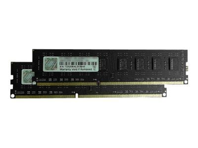 G.Skill NT Series - DDR3 - sett - 16 GB: 2 x 8 GB - DIMM 240-pin - 1600 MHz / PC3-12800 - CL11 - 1.5 V - ikke-bufret - ikke-ECC