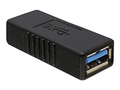 DeLOCK USB 3.0-A Adapter, USB-A, USB-A, Musta