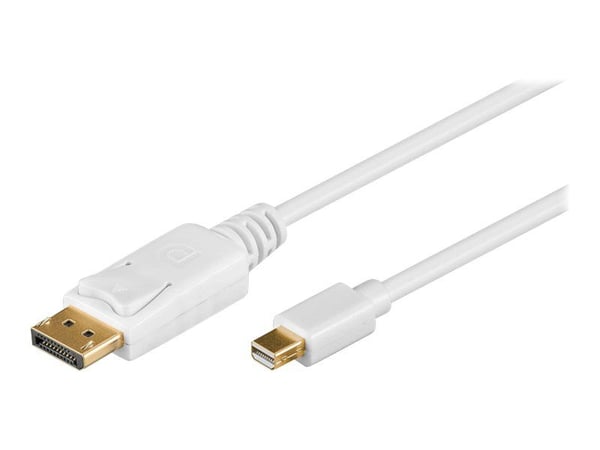 Goobay - DisplayPort-kaapeli - Mini DisplayPort (uros) - DisplayPort (uros) - 1 m - valkoinen - valkoinen