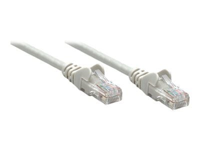 Intellinet Network Patch Cable, Cat5e, 3m, Grey, CCA, U/UTP, PVC, RJ45, Gold Plated Contacts, Snagless, Booted, Lifetime Warranty, Polybag - Koblin...