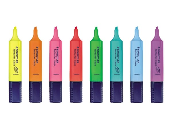 STAEDTLER Textsurfer classic - Markeringspenn - assorterte farger - fargeblekk - 1-5 mm (en pakke 8)