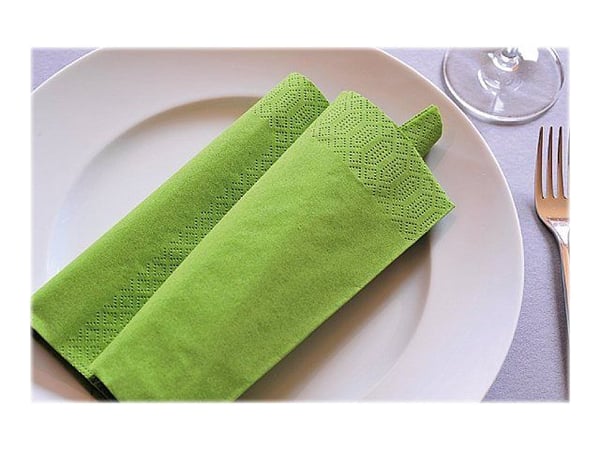 Duni - Servett - Storlek 40 x 40 cm - engångsvara - kiwi (paket om 125)