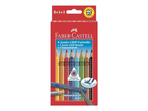 Faber-Castell Jumbo GRIP promotion set - Fargeblyant-, markør- og blyantsett