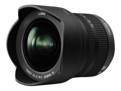 Panasonic Lumix H-F007014E - Vidvinkelzoomobjektiv - 7 mm - 14 mm - f/4.0 G VARIO - Micro Four Thirds - för Lumix DC-BGH1; Lumix G DC-G100, G110, G...