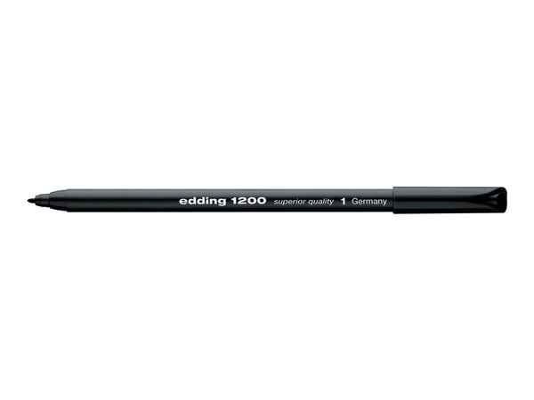 edding 1200 - Fiberspetspenna - svart - vattenbaserat bläck - 0.5-1 mm