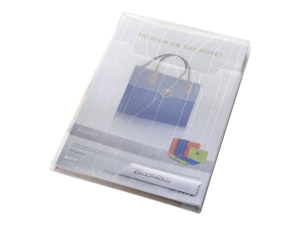 Leitz CombiFile - L-formad mapp - för A4 (210 x 297 mm) - kapacitet: 40 ark - klar (paket om 5) - för P/N: 10470037, 10470045, 45630025, 45630037, ...