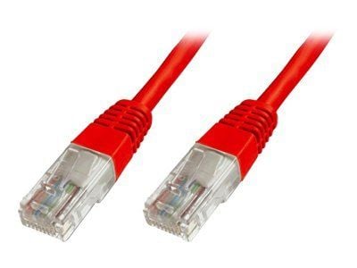 DIGITUS Ecoline - Liitäntäkaapeli - RJ-45 (han) til RJ-45 (han) - 1 m - UTP - CAT 5e - booted - rød