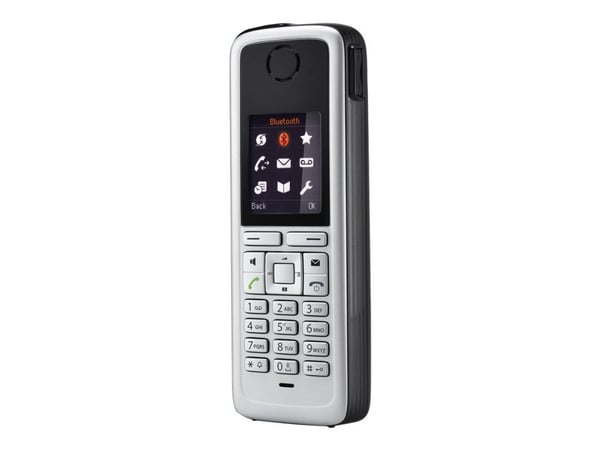 Unify OpenStage M3 - Trådlös förlängningshandenhet - med Bluetooth interface - DECT - svart, silver