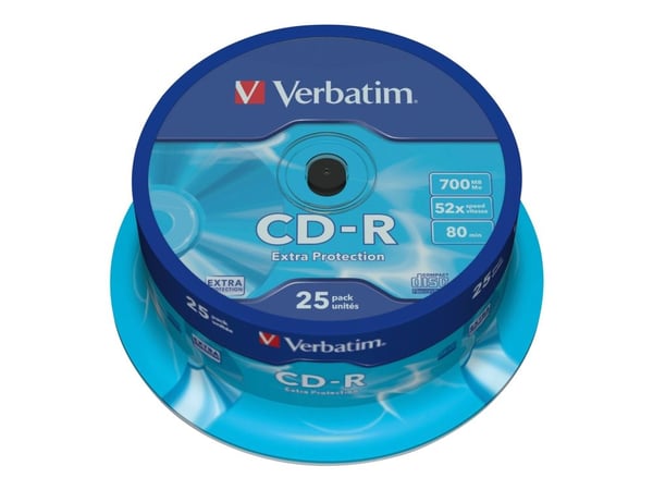 Verbatim CD-R Extra Protection - 25 x CD-R - 700 MB 52x - spindel