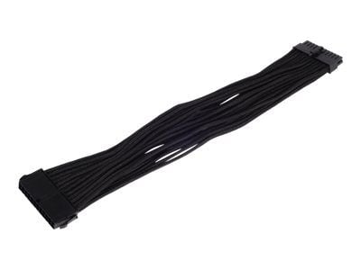 SilverStone PP07 - Förlängningskabel för ström - 24-pin ATX (hona) till 24-pin ATX (hane) - 30 cm - svart