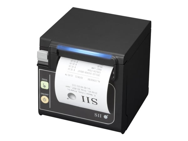 Seiko Instruments RP-E11 - Kvitteringsskriver - termolinje - Rull (8 cm) - 203 dpi - inntil 350 mm/sek - seriell - kutter - svart