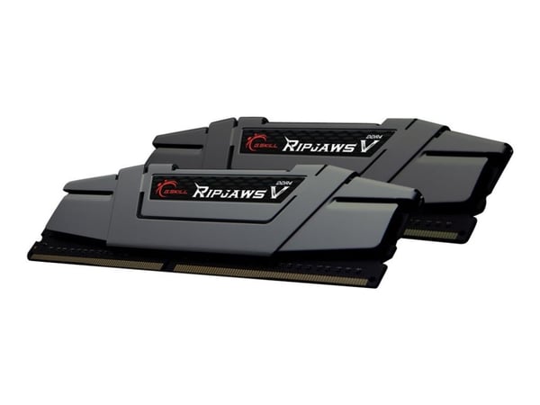G.Skill Ripjaws V - DDR4 - sats - 16 GB: 2 x 8 GB - DIMM 288-pin - 3200 MHz / PC4-25600 - CL16 - 1.35 V - ej buffrad - icke ECC - grå kanonmetall
