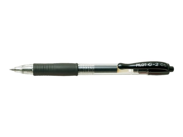 Gelpen Pilot G-2 sort 0,5 mm BL-G2-5 extra fine - (12 stk.)