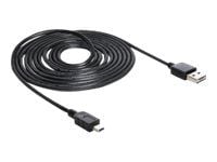 Delock EASY-USB - USB-kabel - mini-USB type B (hann) til USB (hann) - 3 m - svart