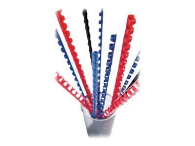 Fellowes Plastic Comb - 38 mm - 30 cm - 21 ringer - A4 (210 x 297 mm) - 340 ark - svart - 50 stk plastbindekam - for Fellowes Galaxy 500, Galaxy E ...