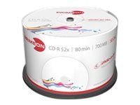 Primeon photo-on-disc ultragloss - 50 x CD-R - 700 MB (80 min) 52x (CD) - blekkstråleskrivbar overflate - spindel