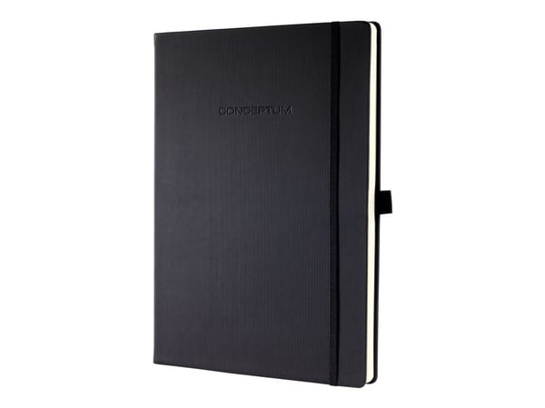 Sigel Conceptum Classic - Notisbok - eskebundet - 213 x 295 mm - 194 sider - gemsepapir - vanlig - svart perm
