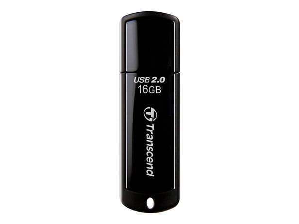 Transcend JetFlash 350, 16 GB, USB A-tyyppi, 2.0, Suojus, 8,5 g, Musta
