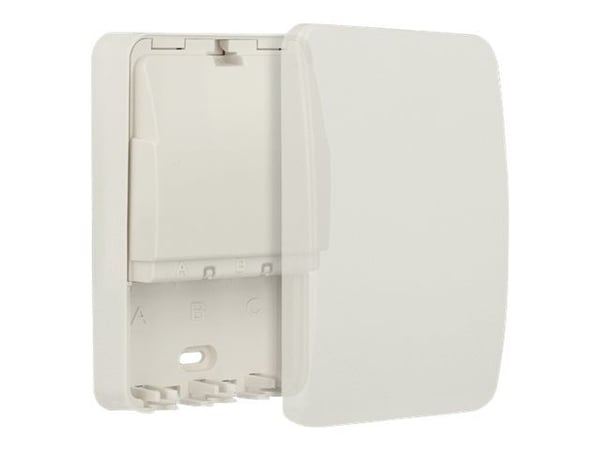 Delock Keystone Surface Mounted Box - Chassi med modulär insättning - vit, RAL 9010 - 3 portar