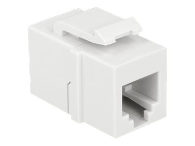 Delock - Keystone-kopler - RJ-12 (hunn) til RJ-12 (hunn) - uskjermet - CAT 3 - hvit