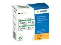 HERMA 4834, Vihreä, Suorakulmio, Paperi, 15 mm, 22 mm, 1000 kpl