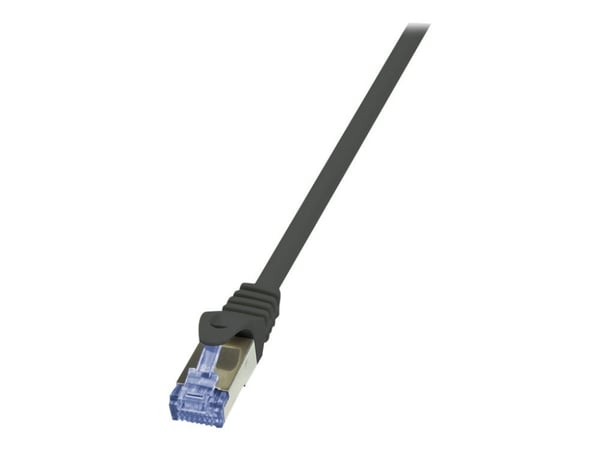 LogiLink PrimeLine - Koblingskabel - RJ-45 (hann) til RJ-45 (hann) - SFTP, PiMF - CAT 7 - halogenfri, formstøpt, uten hindringer - svart
