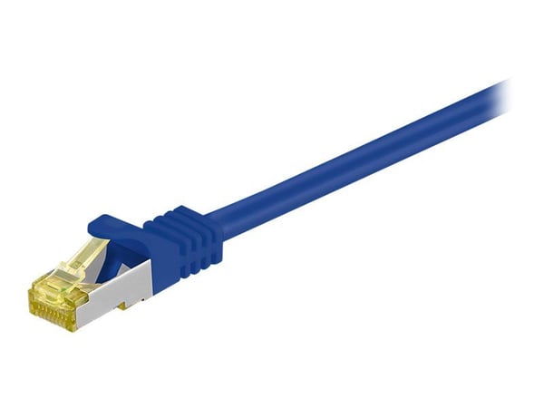 goobay - Koblingskabel - RJ-45 (hann) til RJ-45 (hann) - 1 m - SFTP, PiMF - CAT 7 - formstøpt - blå