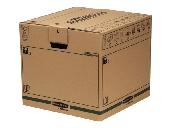 Bankers Box SmoothMove Large - Postboks - 48 cm x 47 cm x 41.2 cm - brun
