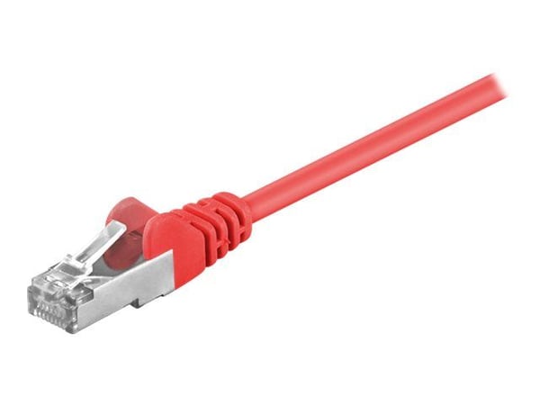 goobay - Nettverkskabel - RJ-45 (hann) til RJ-45 (hann) - 10 m - SF/UTP - CAT 5e - formstøpt - rød
