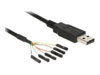 Delock muunnin USB 2.0 > Serial-TTL 6-pinninen nastapääteliitin yksittäin 1,8 m (5 V) - Sarjasovitin - USB - sarjaliitin